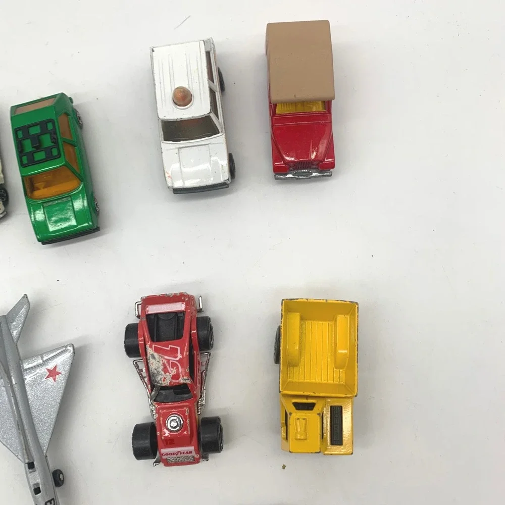 Vintage Matchbox Diecast Cars Lot 13pc Lesney Toy Vehicles Trucks MiG-21 Jet